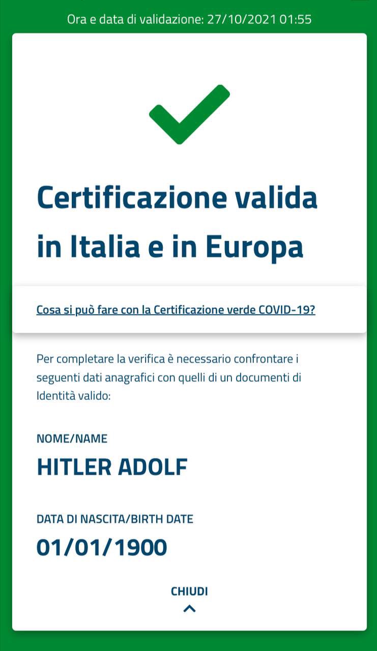 hitler green pass