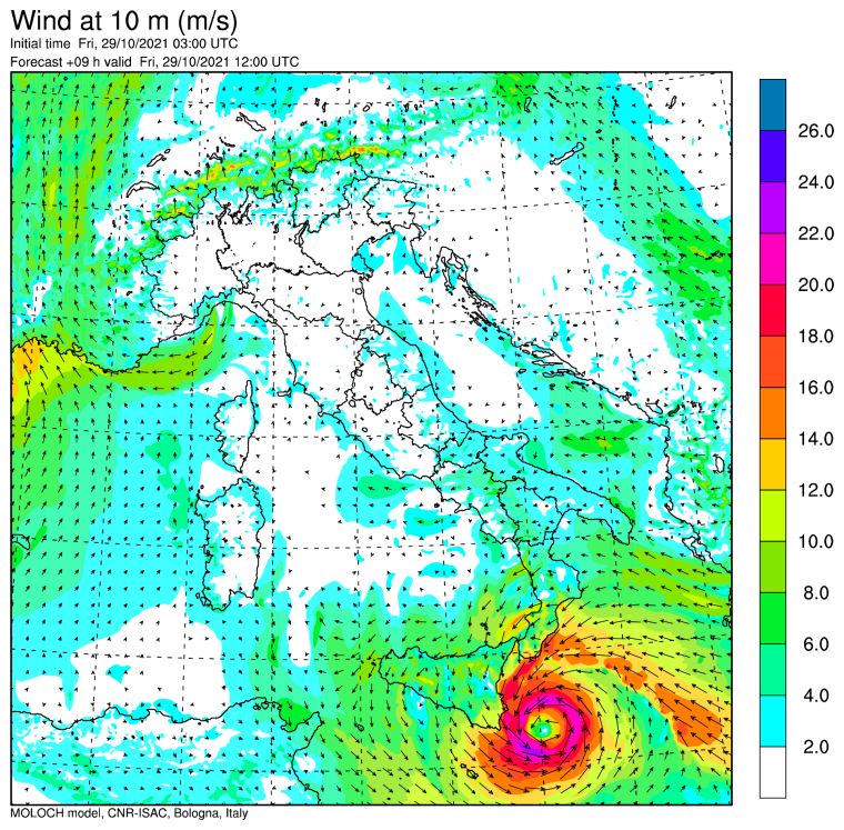 allerta meteo uragano apollo 29 ottobre 2021