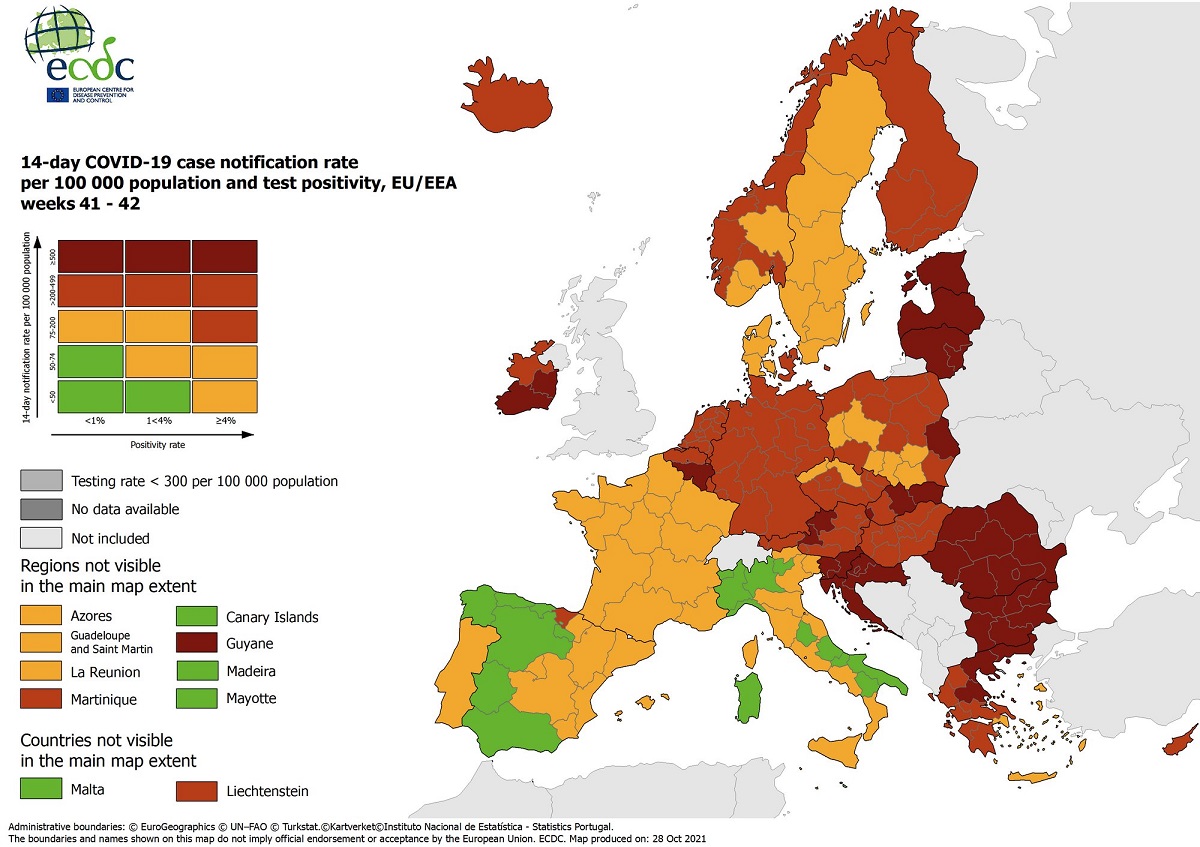coronavirus mappa ecdc
