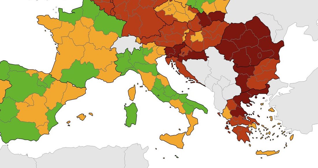 coronavirus mappe ecdc europa