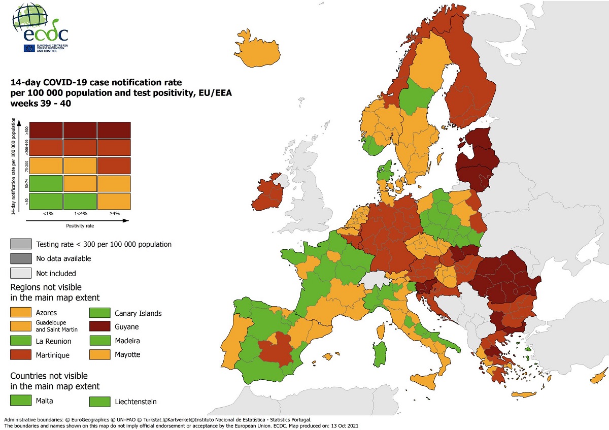 mappa ecdc 14 ottobre