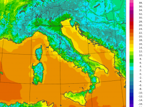 temperature minime italia oggi