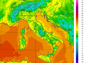 temperature minime italia oggi