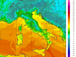 temperature minime italia oggi