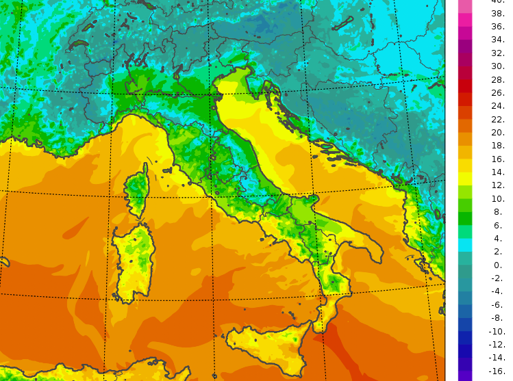 temperature minime italia oggi