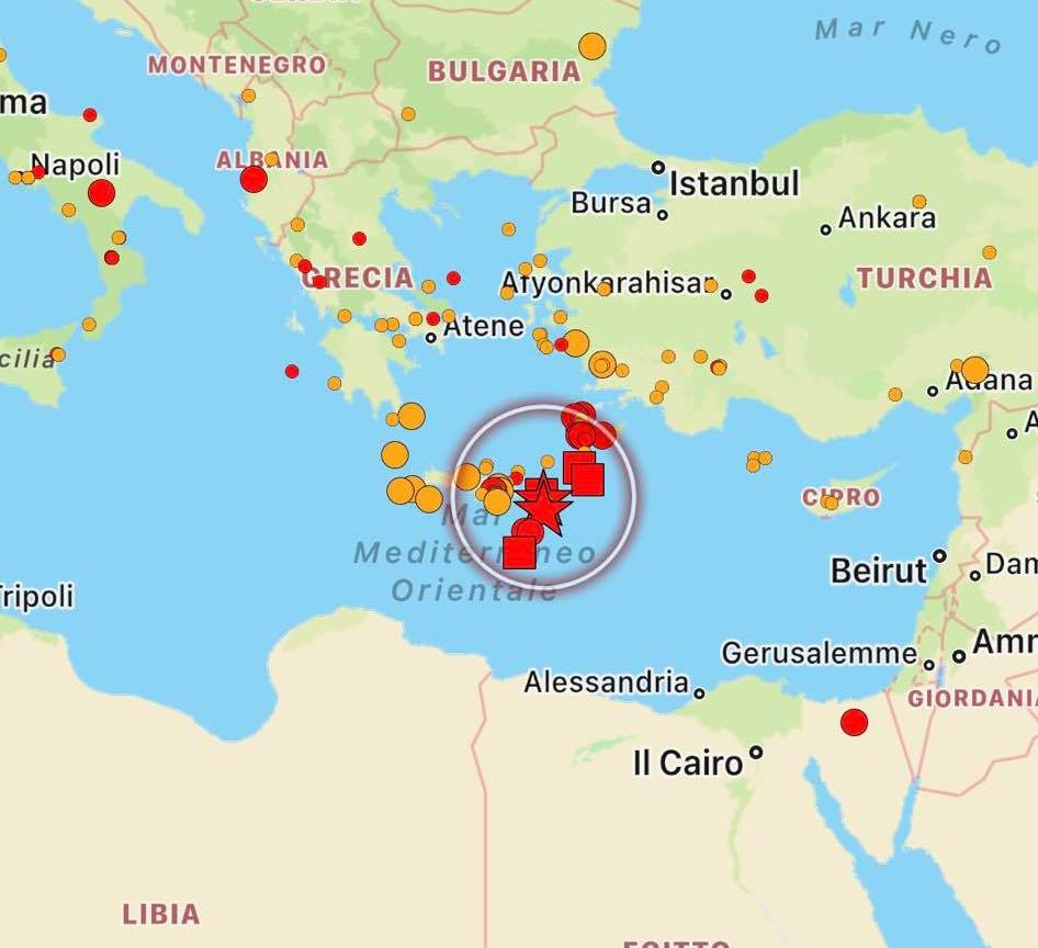 terremoto creta grecia oggi