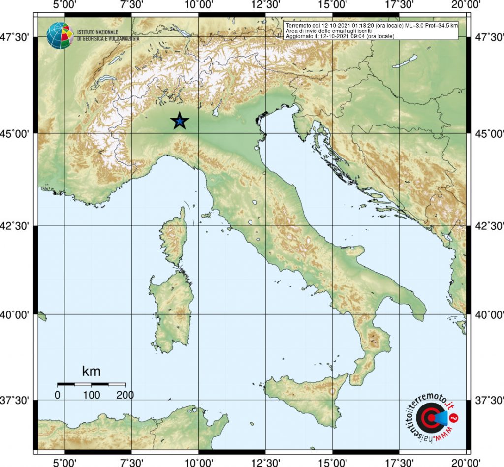 terremoto oggi lombardia