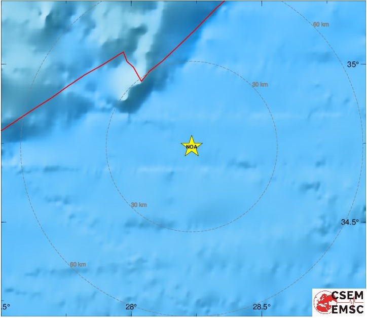 terremoto oggi mediterraneo grecia