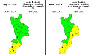allerta meteo calabria 9 novembre