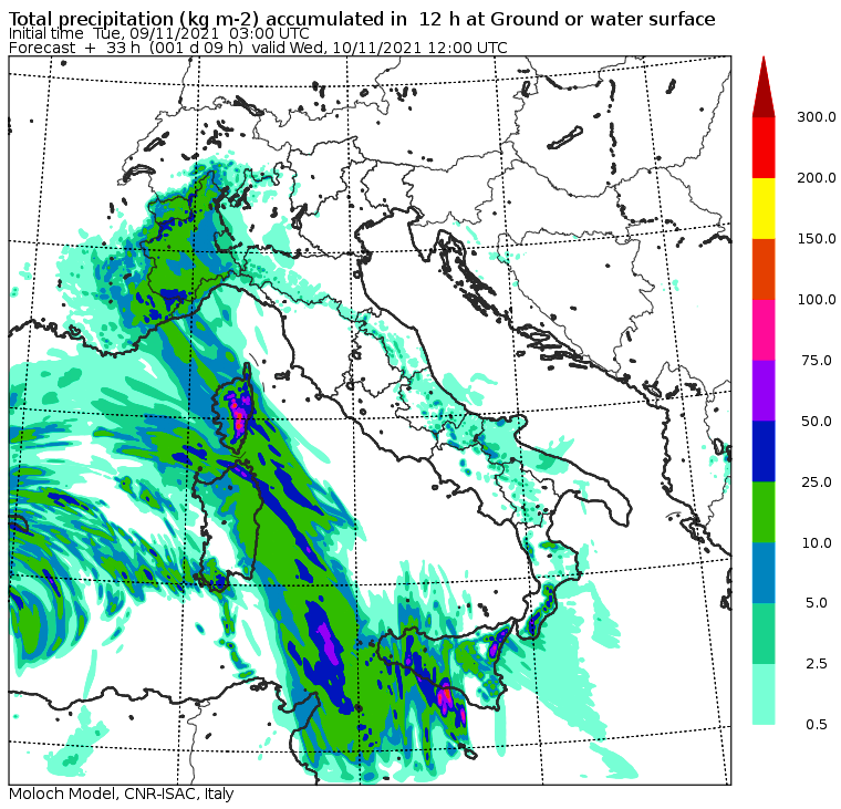 allerta meteo ciclone mediterraneo blas 10 novembre 2021