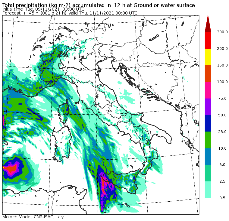 allerta meteo ciclone mediterraneo blas 10 novembre 2021