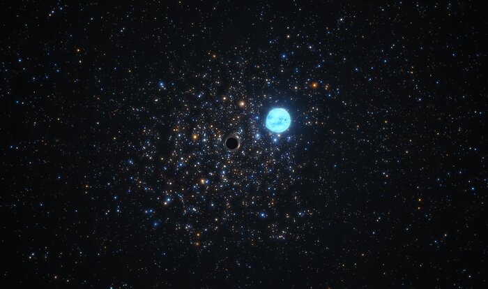 buco nero nascosto all'interno di NGC 1850