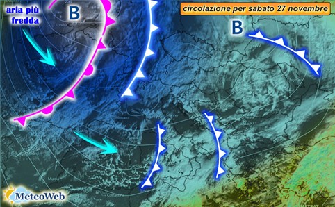 previsioni meteo 27 novembre