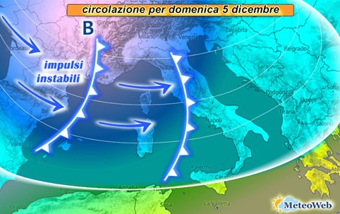 previsioni meteo 4 e 5 dicembre
