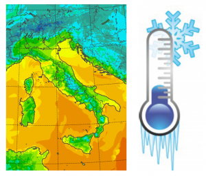 temperature minime italia oggi
