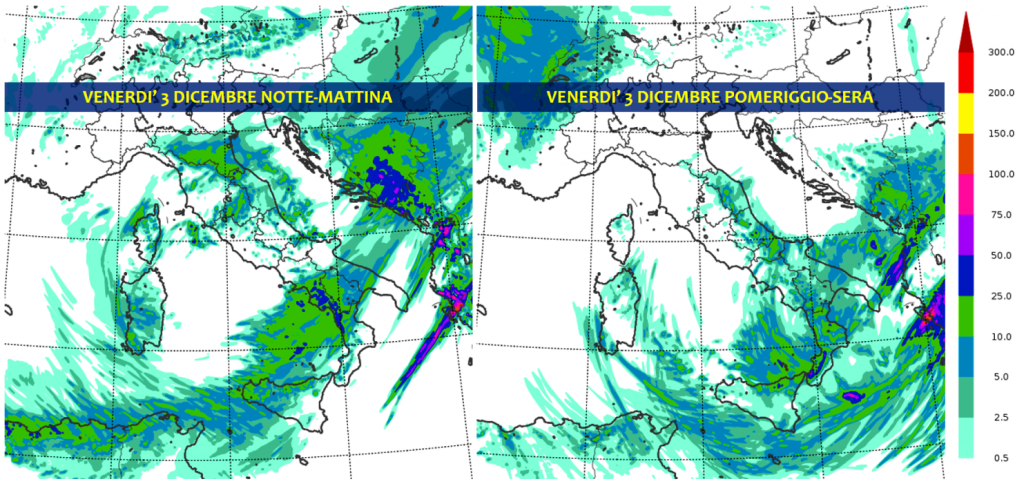 allerta meteo venerdì 3 dicembre 2021