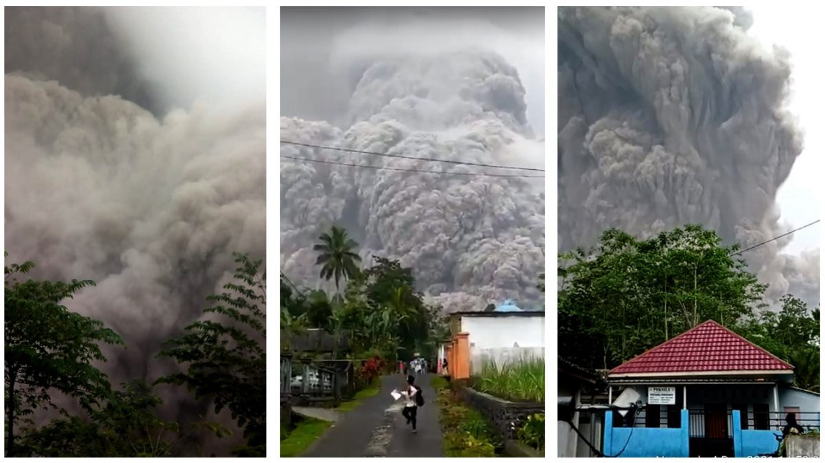 eruzione vulcano Semeru Indonesia