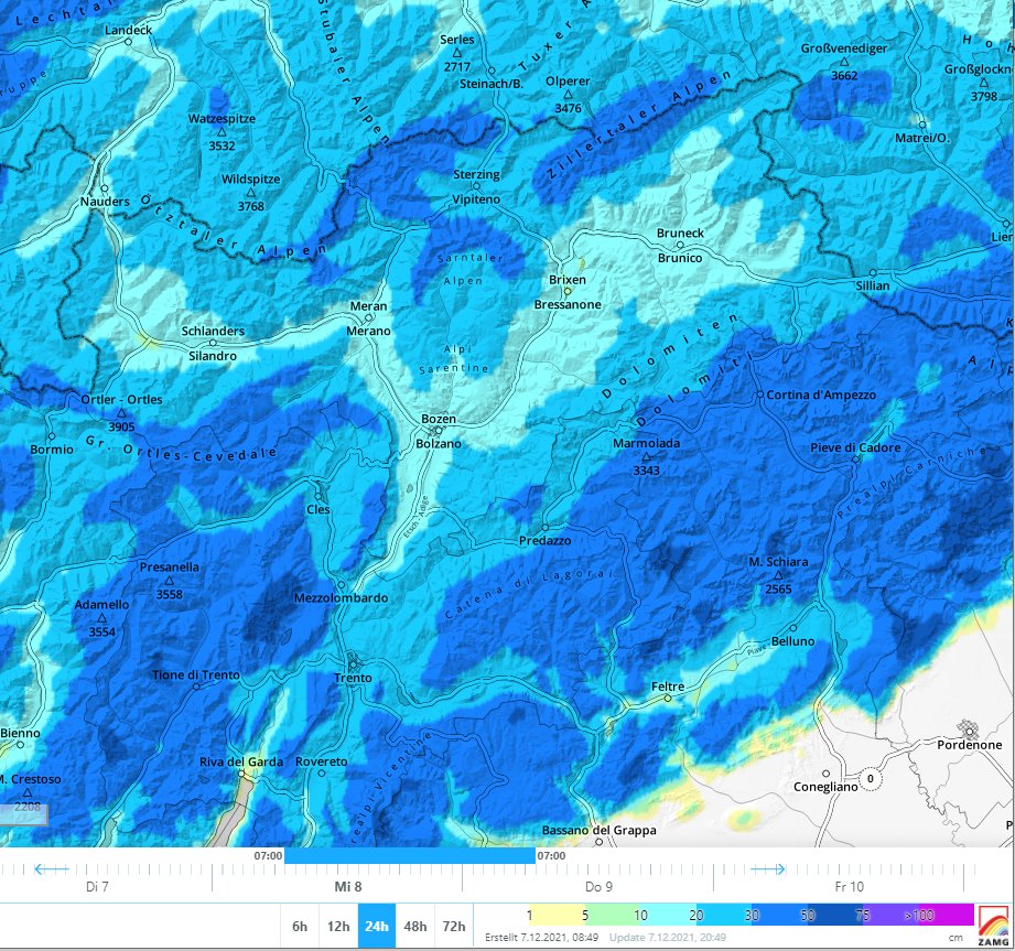 neve in alto adige