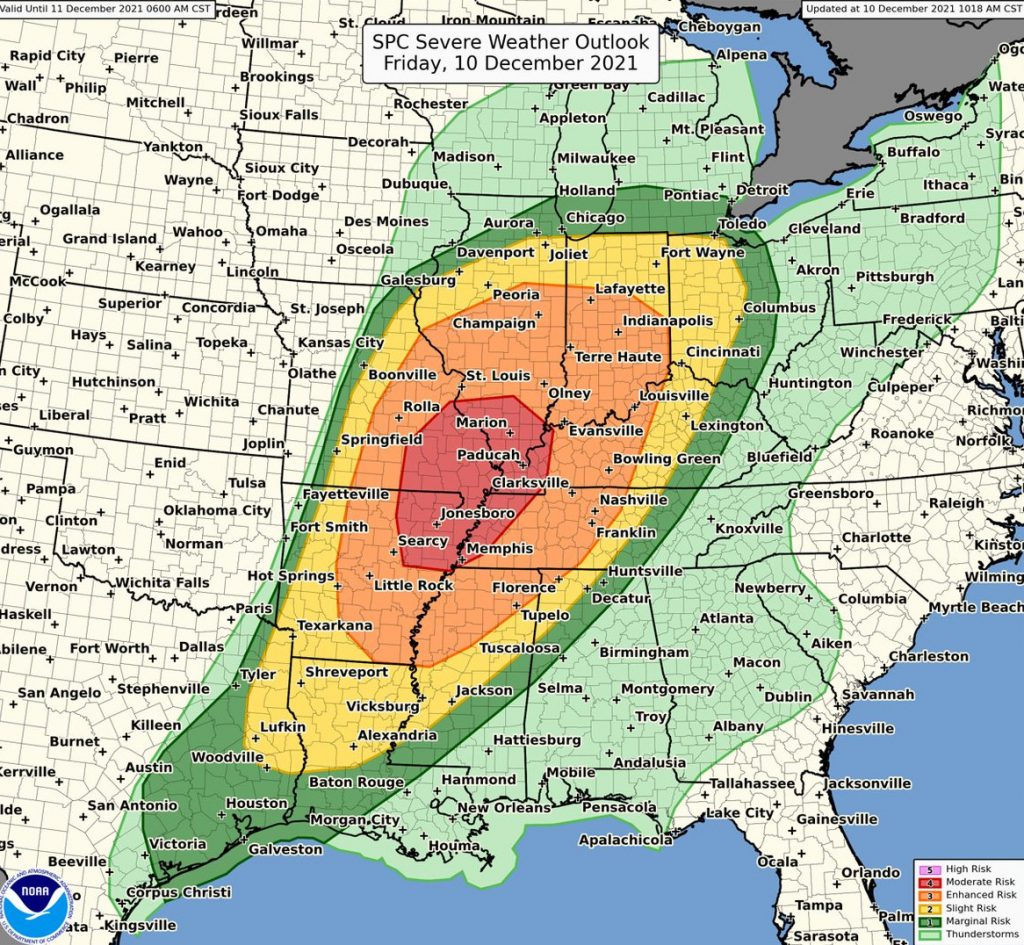 previsioni meteo tornado 11 dicembre usa