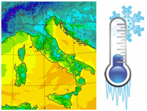 temperature minime italia oggi