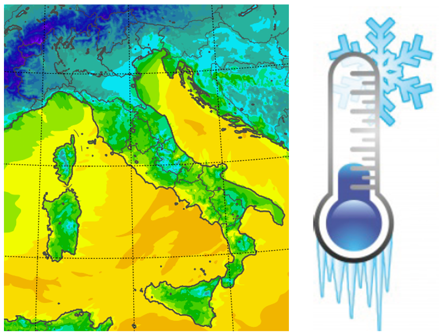 temperature minime italia oggi