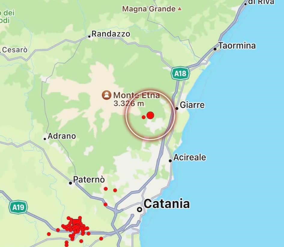 terremoto Milo Catania Sicilia