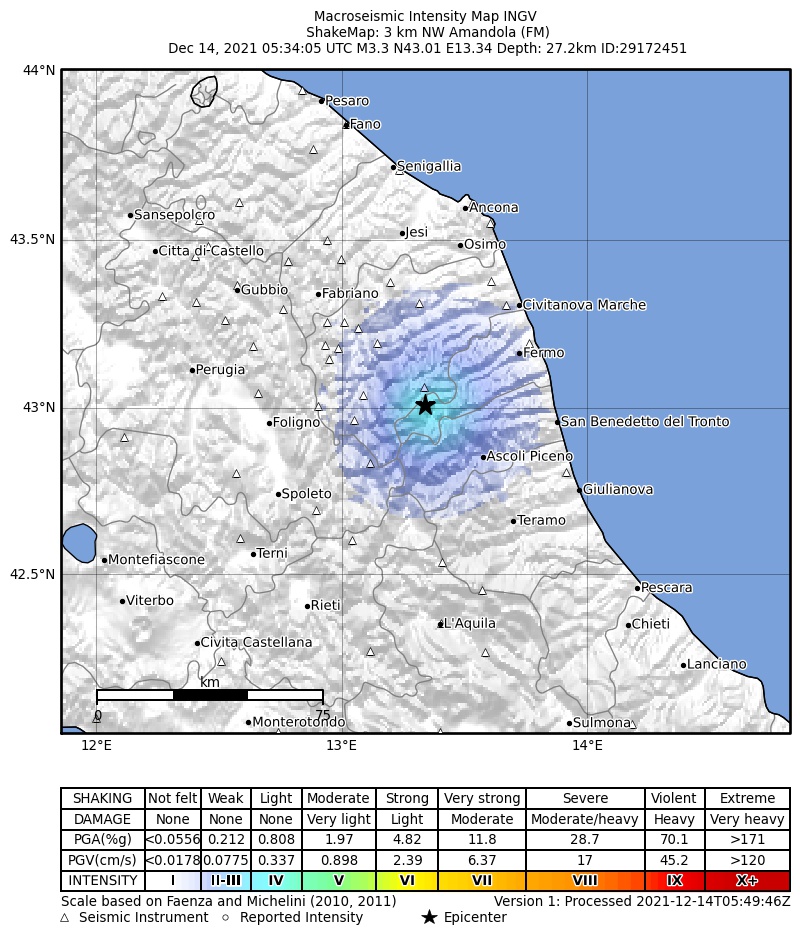 terremoto oggi amandola fermo
