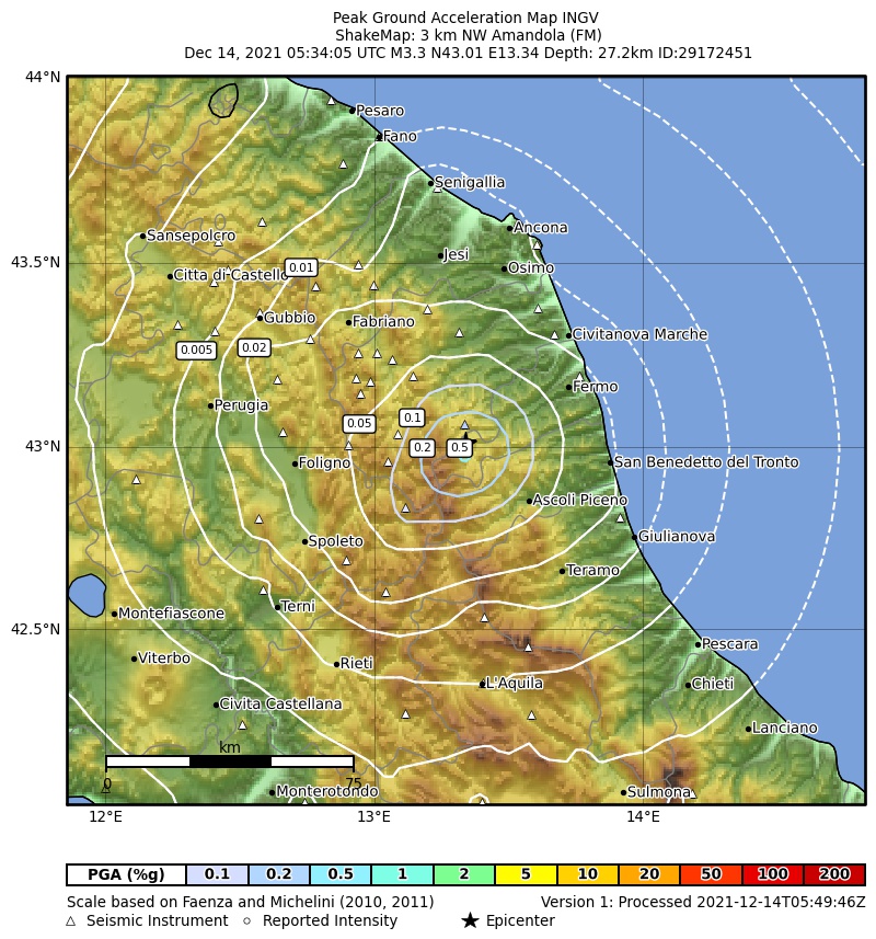 terremoto oggi amandola fermo