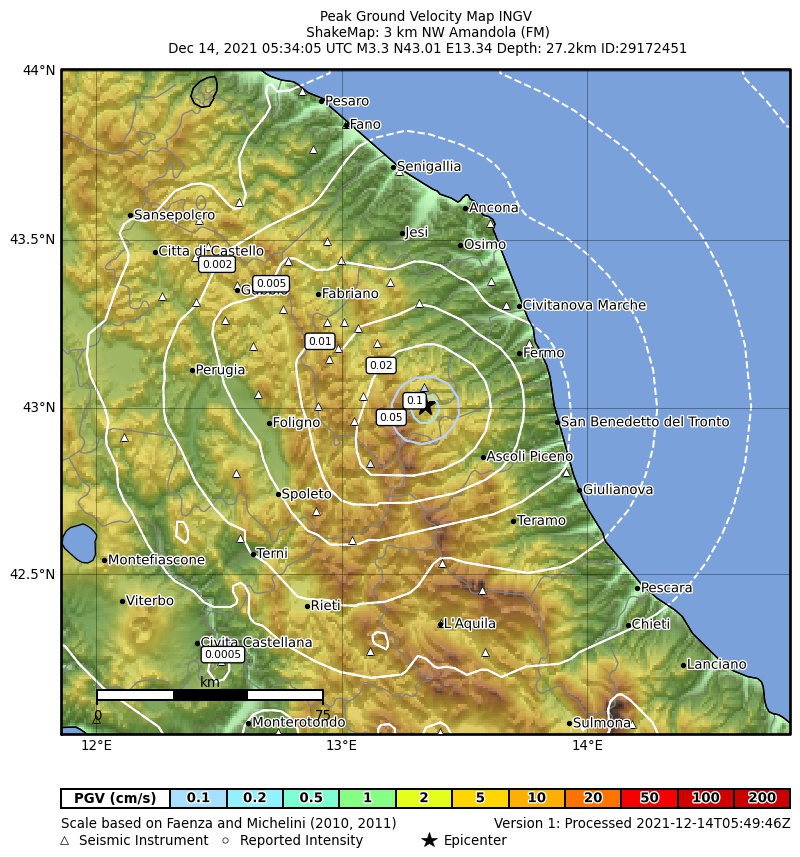 terremoto oggi amandola fermo