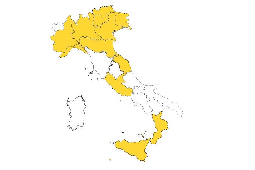 italia zone gialle