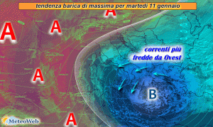 meteo italia 11 gennaio 2021