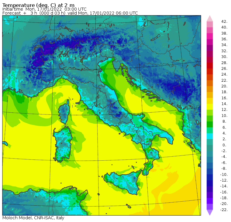 temperature minime italia