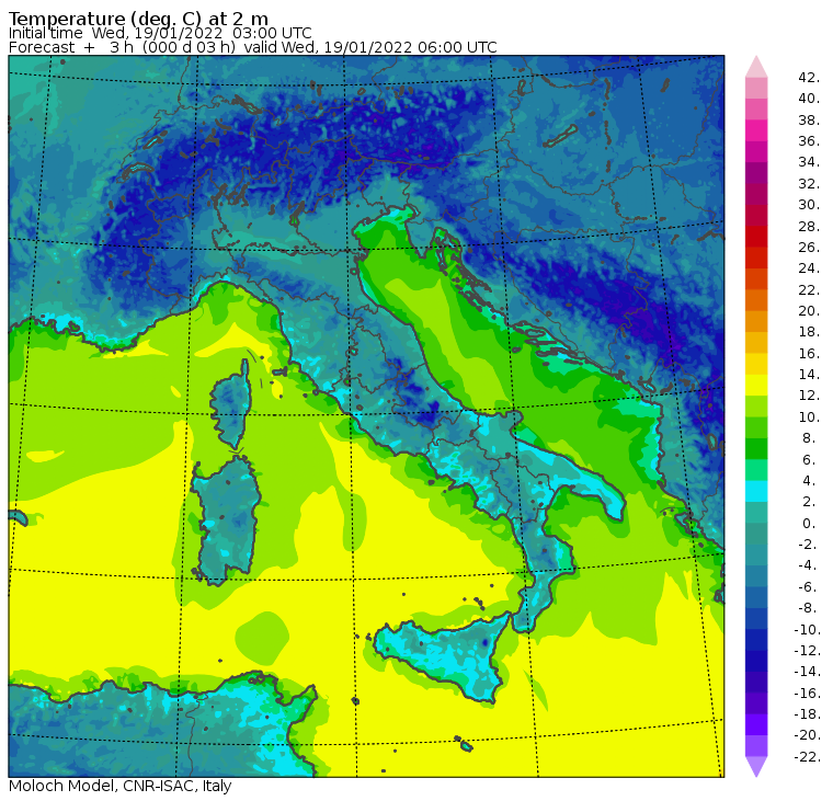 temperature minime oggi