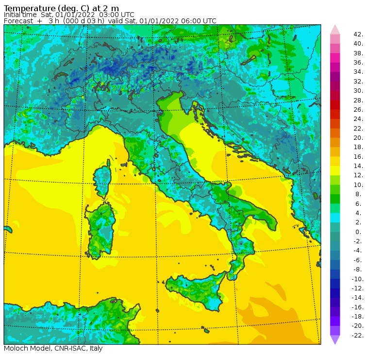 temperature minime oggi