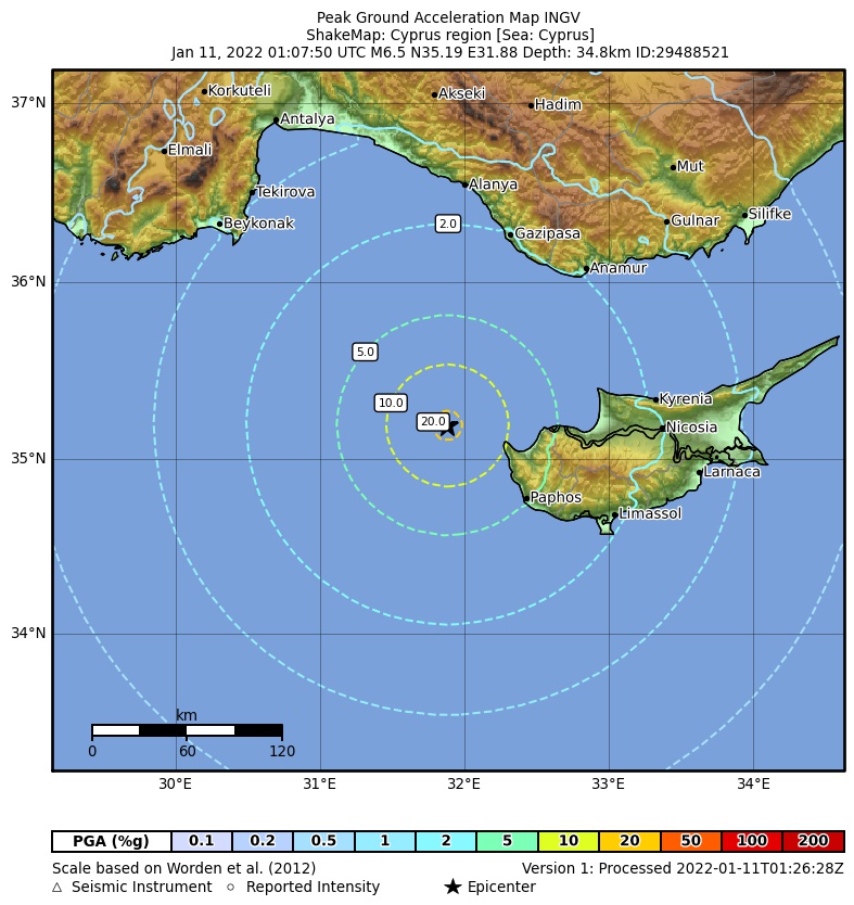 terremoto cipro
