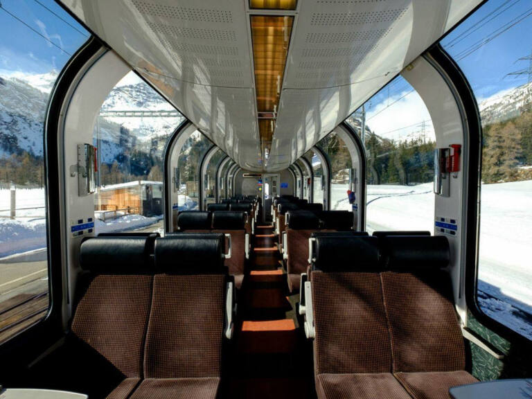 carrozza panoramica bex del trenino del Bernina