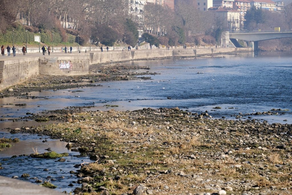 fiume po siccità