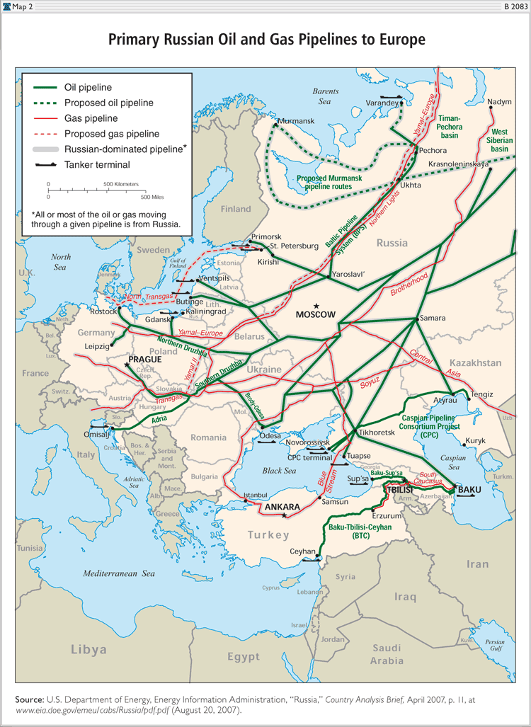 gasdotti russia europa