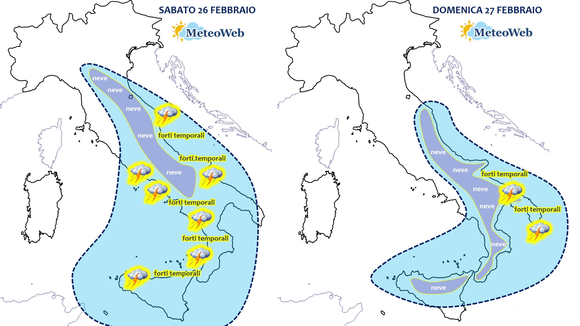 meteo italia 26 27 febbraio 2022