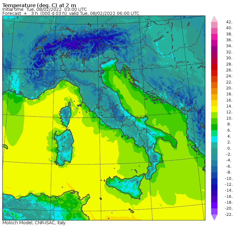 temperature minime italia