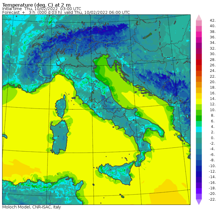 temperature minime italia