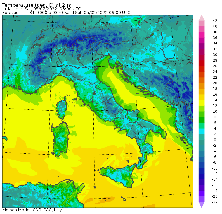 temperature minime oggi