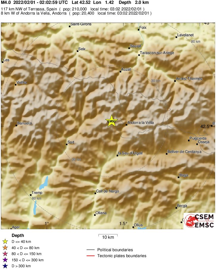 terremoto andorra la vella