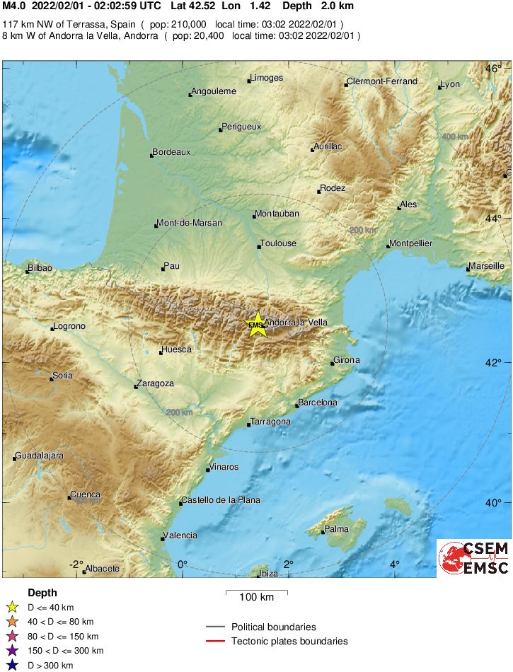 terremoto andorra la vella