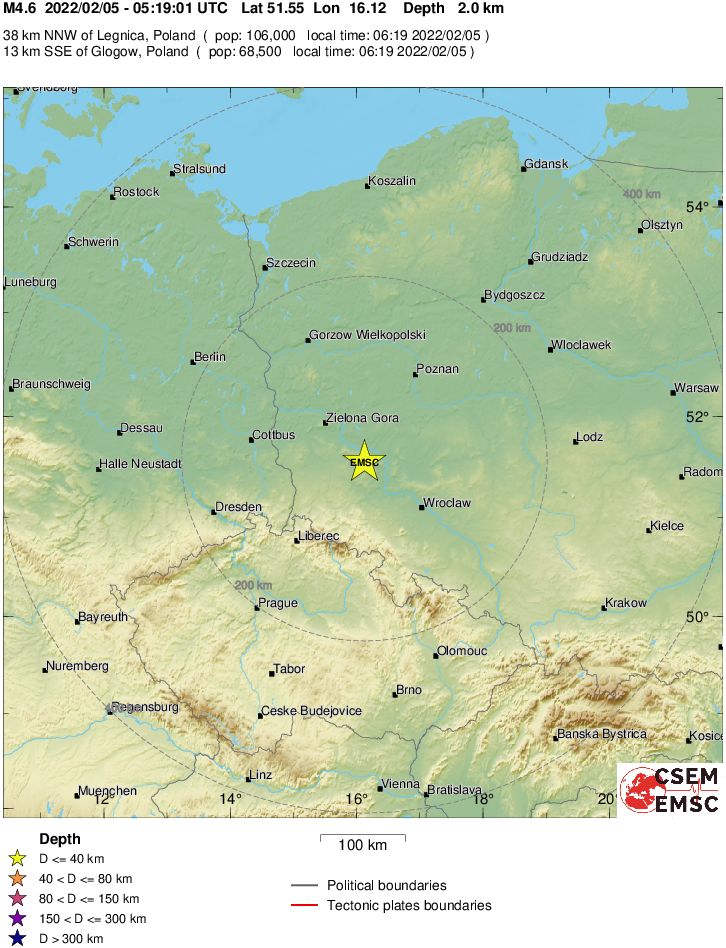 terremoto polonia