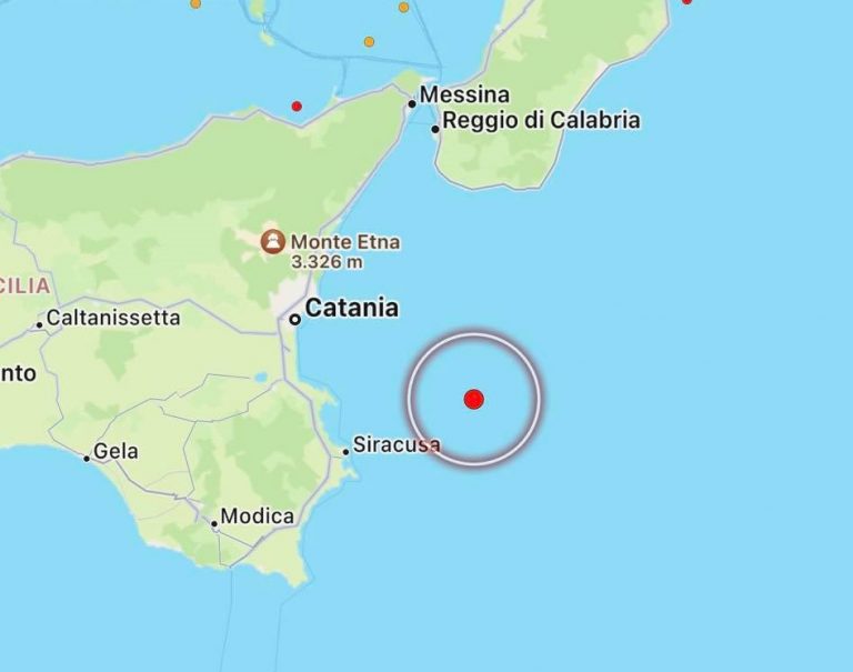 terremoto sicilia oggi catania siracusa