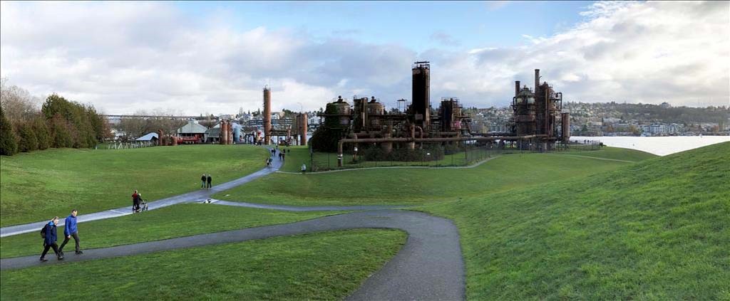 Immagine dopo risanamento di Seattle Gas Work, Washington, USA