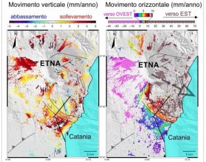 mappa a scala regionale dei processi tettonici attivi in Sicilia