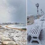 Maltempo, tanta neve in Puglia: imbiancata la costa a Bari, le FOTO delle località colpite