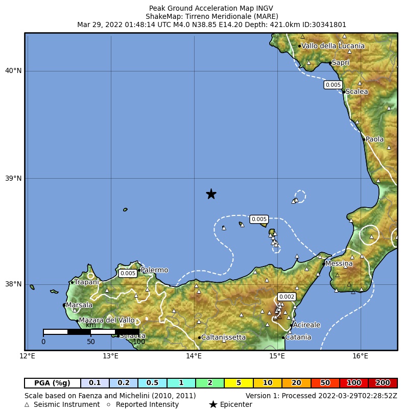 terremoto tirreno